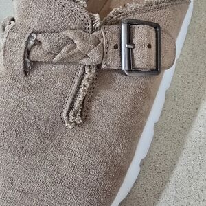 Tan Suede Slip-On Shoes